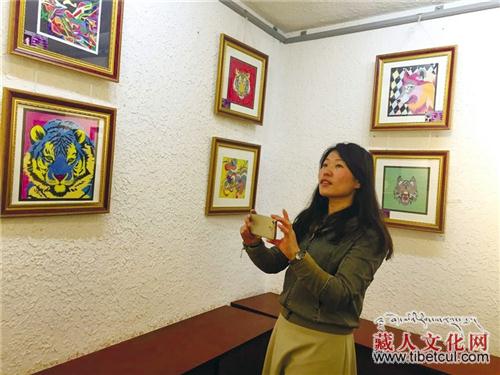 西藏拉萨师专师生绘画作品展亮相根敦群佩艺术沙龙