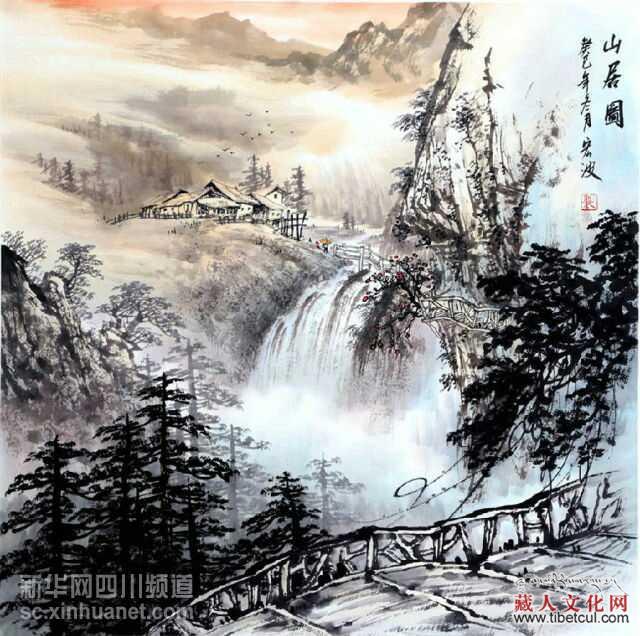 四川省甘孜藏族画家裴宏波作品入选中国书画名家展