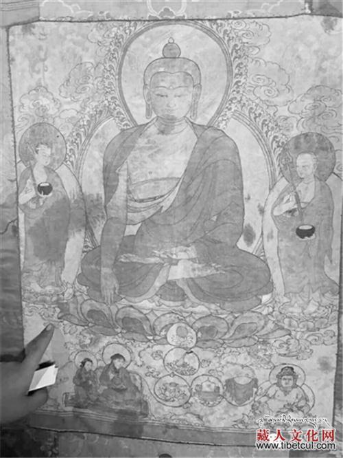 勉拉顿珠亲笔唐卡在西藏萨迦寺首次被发现