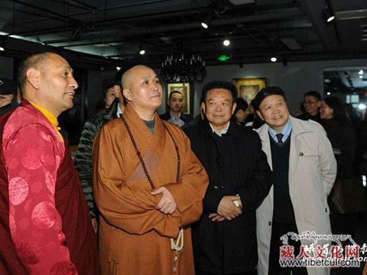 唐卡大师希热布成都办展 佛教高僧出席
