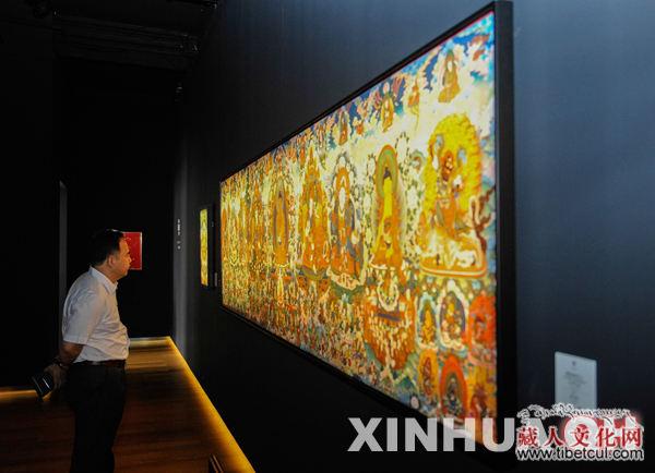 青海省热贡唐卡美术大师作品联展近日在北京开幕