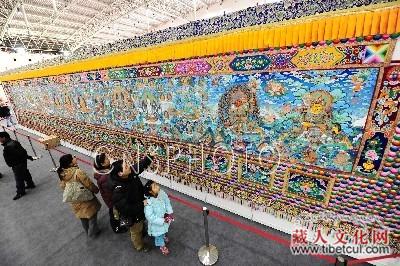 十五米长巨幅唐卡亮相中国非物质文化遗产保护成果大展