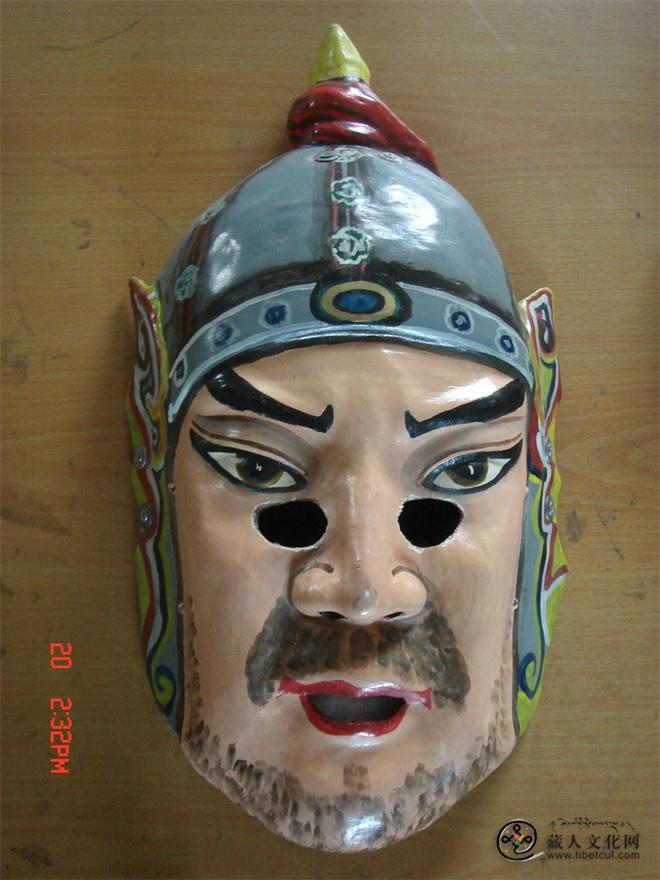 以霍去病为造型的军傩面具.JPG