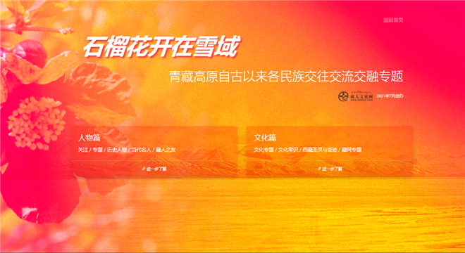 藏人文化网“石榴花开在雪域”专题获报道关注