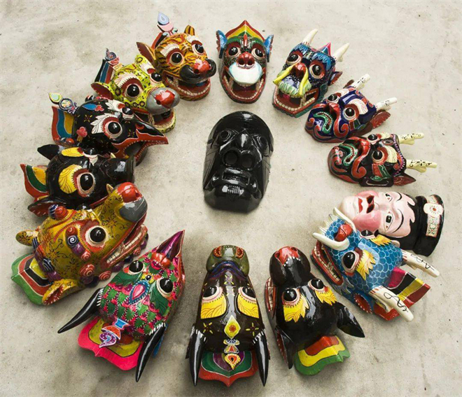 九寨沟白马藏族民俗：“㑇舞”面具的分类