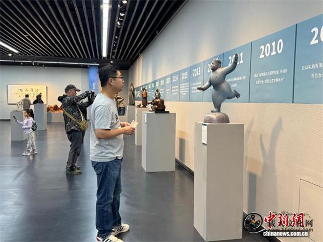 1785735418825495.jpg 近百件雕塑作品在青展出 诠释青海湖生灵对话1.jpg