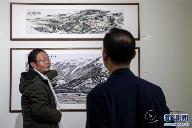 褚立民西藏行中国画展在西藏牦牛博物馆开幕