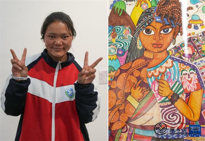 西藏首届特殊教育学校学生美术作品展开展4.jpg