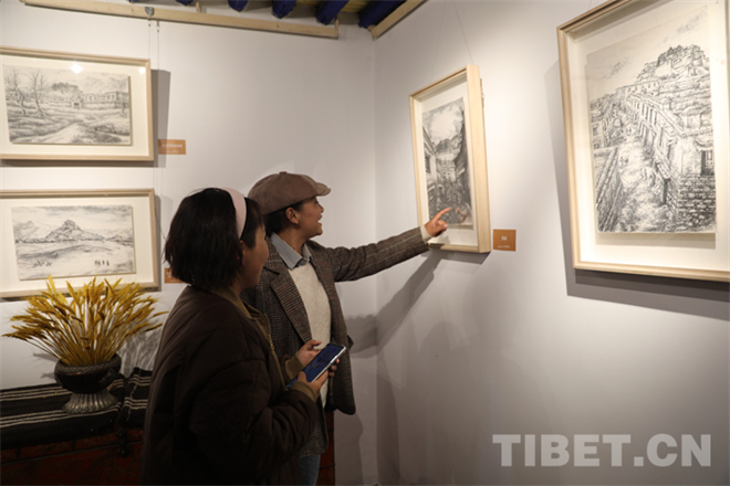 黄家林西藏传统建筑主题钢笔画个人展在拉萨闭幕1.jpg