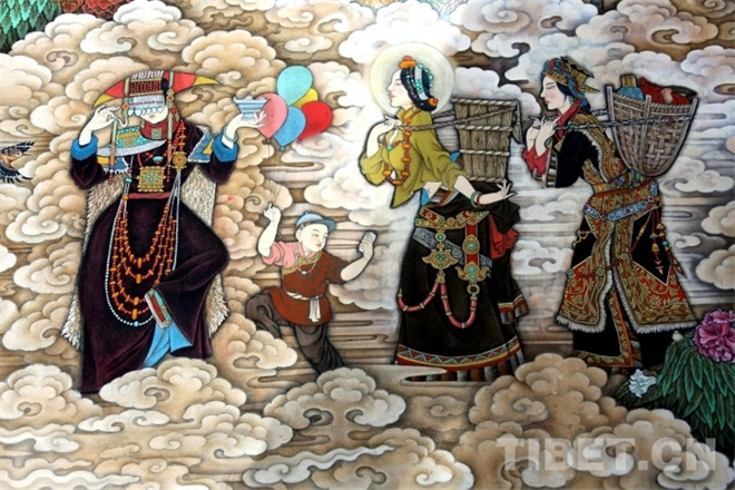 大型唐卡壁画《高原明珠》顺利通过验收并交付西藏博物馆3.jpg