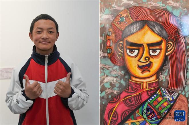 西藏首届特殊教育学校学生美术作品展开展1.jpg
