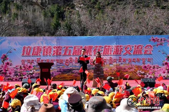 西藏山南拉康镇第五届桃花旅游交流会开幕1.jpg