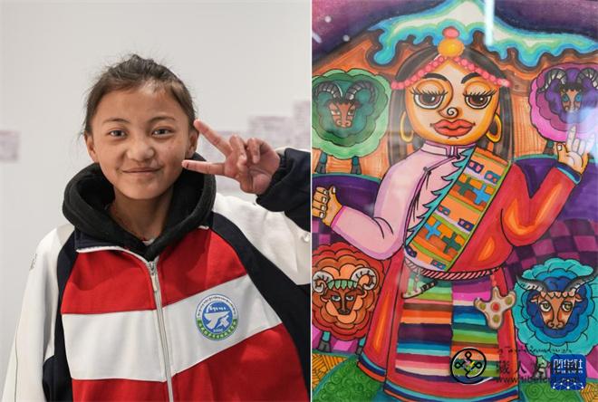 西藏首届特殊教育学校学生美术作品展开展7.jpg